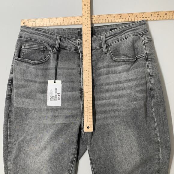 Judy Blue Women Full Size Button Fly High Waist Cuffed Capris 24 Gray Denim 23 - Picture 11 of 15
